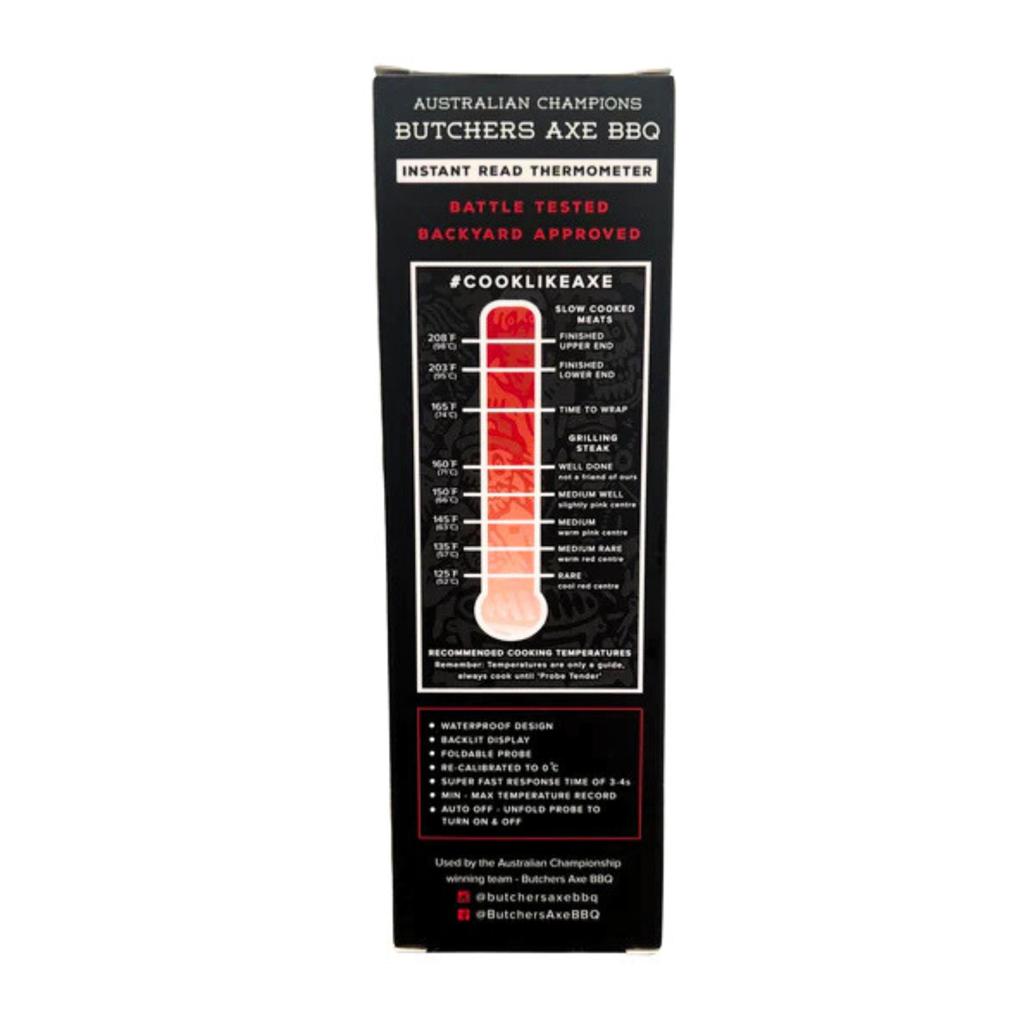 Butchers Axe BBQ Quick Read Thermometer